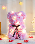 Teddy Rose Flower Bear with Box Romantic Gift
