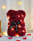 Teddy Rose Flower Bear with Box Romantic Gift