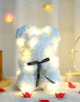 Teddy Rose Flower Bear with Box Romantic Gift