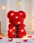 Teddy Rose Flower Bear with Box Romantic Gift