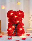 Teddy Rose Flower Bear with Box Romantic Gift