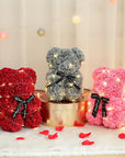 Teddy Rose Flower Bear with Box Romantic Gift